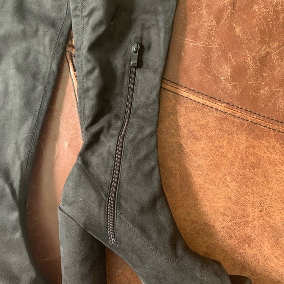 NIB Public Desire Peep Toe Over the Knee Boots - Picture 3 of 5